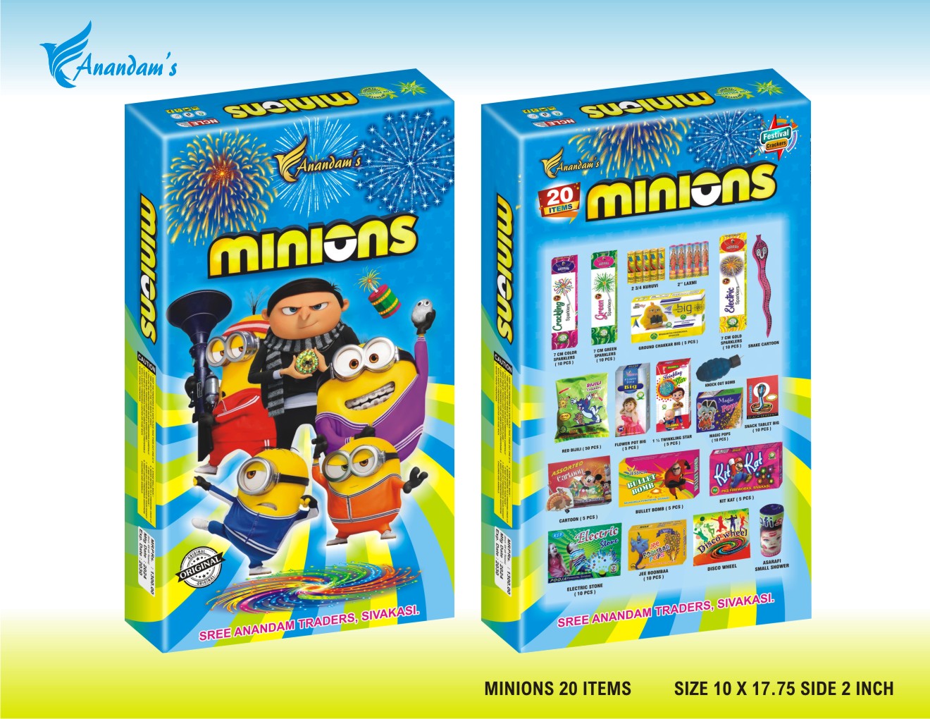 inba Crackers MINIONS 20 Items Gift Pack